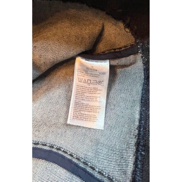 Banana Republic Denim Dress Midi Sleeveless Sheath Dark Wash Split V Neck 14 - Picture 4 of 14